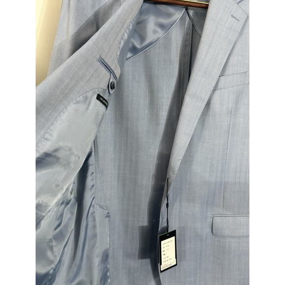 NWT Paul Betenly 44L Light Blue Sport Coat Blazer Jacket Wool Retail $495 - Picture 6 of 6